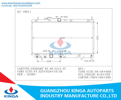 16400-87F41 em radiadores da coluna para a CHARADA de DAIHATSU 93-98 G213 fornecedor