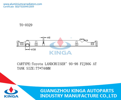 Tanque plástico do radiador do sistema de refrigeração para Toyota Landcruiser '93-98 FZJ80G EM fornecedor