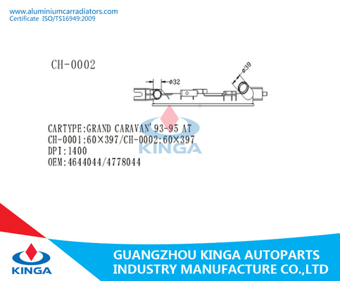 As peças de automóvel endireitam o tanque plástico do radiador para a caravana grande 93-95 de Chrysler EM fornecedor