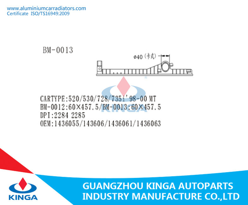 Substituição plástica 60*457.5mm do tanque do radiador da TA do Bmw 520/530/728/735I 98-00 fornecedor