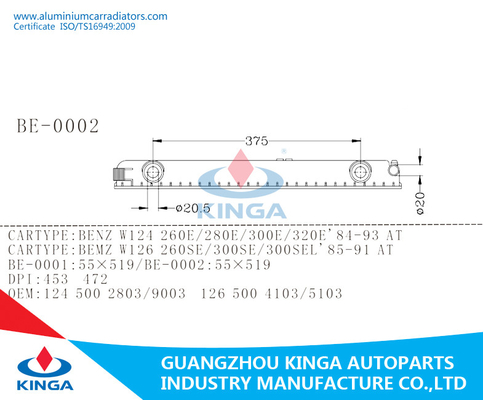Benz W124/230E'84-93 no reparo plástico 124 do radiador do tanque 500 2803/9003 fornecedor