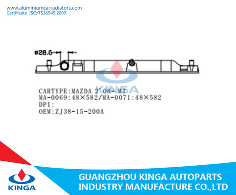 PA66 de MAZDA 2' 08 do OEM ZJ3815200 do radiador do tanque tanque de água plástico do radiador do reparo fornecedor