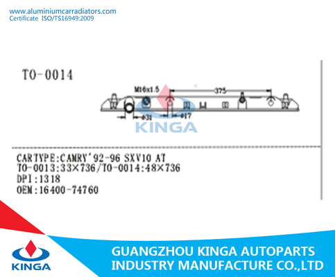 OEM plástico do tanque do radiador da parte inferior de TOYOTA 16400-74760 para CAMRY 1992-1996 SXV10 fornecedor