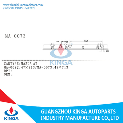 MAZDA no tanque plástico do auto radiador da tomada para a substituição, faz sob medida 1,73 * 28,07 polegadas fornecedor