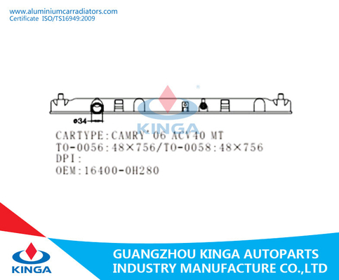 Substituição plástica do tanque do radiador da parte inferior do tanque do radiador da TA ACV40 de Toyota Camry 2006 fornecedor