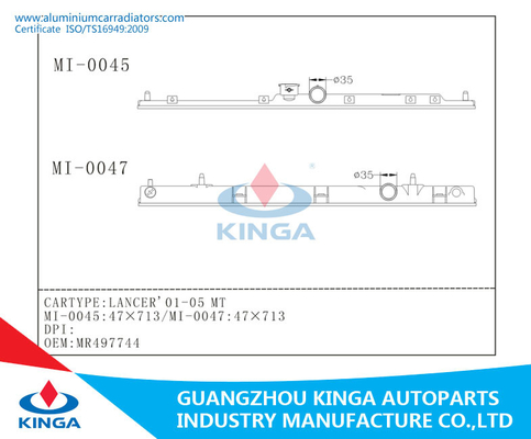 O OEM MR497744 Mitsubishi molha o tanque plástico do radiador do reparo para o LANCEIRO 2001-2005 fornecedor