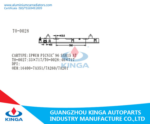 Tanque plástico do OEM 16400-7A351/7A260/7A261Radiator para TOYOTA IPSUM PICNIC'96 SXM15 fornecedor