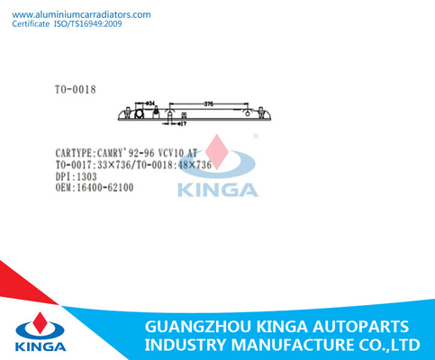 CAMRY 92-96 VCV10 no tanque inferior do OEM 16400-62100 plástico do tanque do radiador fornecedor