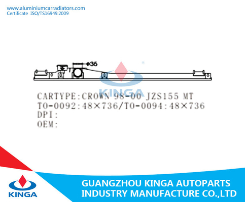 Tanque plástico do radiador de Toyota Crown'92-96 JZS133 para a auto água do carro - estilo de refrigeração fornecedor