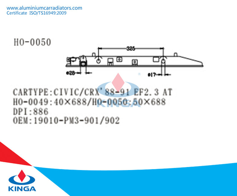 CIVIC/CRX'88-91 EF2.3 em OEM plástico 19010-PM3-901/902 do tanque do radiador forte fornecedor