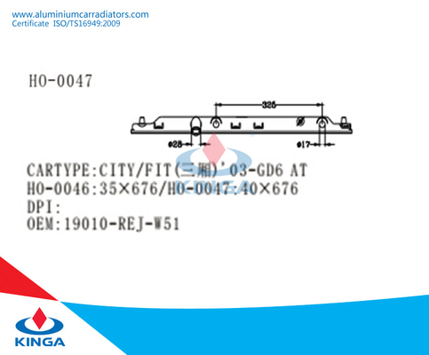 Substituição plástica do tanque do radiador do sistema de Colling para a CIDADE /FIT 03-GD6 EM fornecedor
