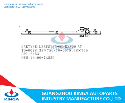 Substituição plástica LEXUS'95-99 RX300 do tanque do radiador do OEM 16400-20120 EM fornecedor