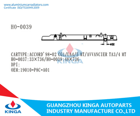 Tanque do radiador do carro/tanque de água inferior plástico para OEM 19010-P8C-A01 do ACORDO de HONDA 1998-2002 fornecedor