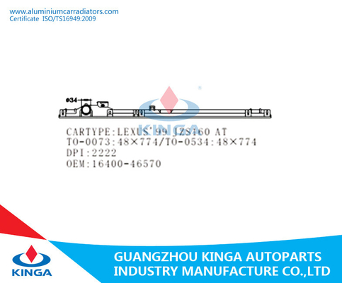 Auto peças de substituição plásticas do tanque da parte superior do radiador/tanque do radiador para o OEM de LEXUS'99 JZS160 16400-46570 fornecedor