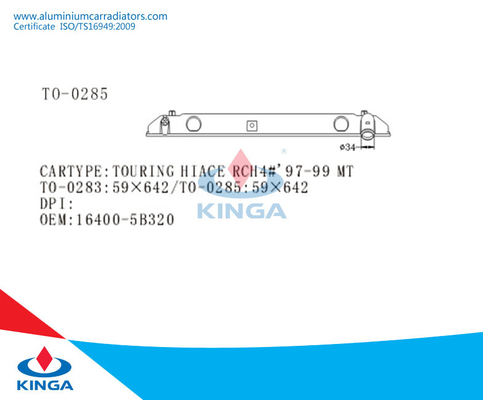 Tanque da parte inferior do radiador da água PA66 para VISITAR OEM 16400 5B320 da TA de HIACE RCH4# 97-99 fornecedor