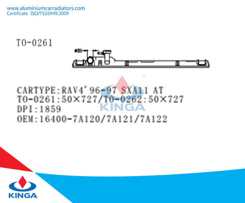 O auto radiador Toyota RAV4'96-97 SXA11 levanta o tanque 16400-7A120/7A121/7A122 fornecedor