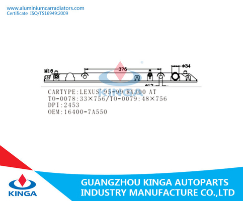 Substituição plástica LEXUS'95-99 RX300 do tanque do radiador de DPI 2452 no OEM 16400-20120 fornecedor