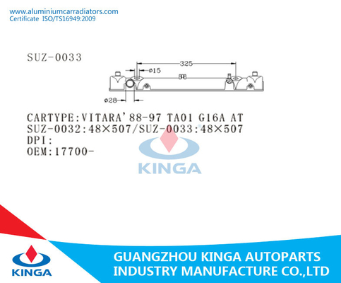 Tanque plástico de Raidtaor do veículo do OEM 17700 para Vitara 88-97 TA01 G16A EM fornecedor