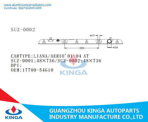 Liana de Suzuki/Aerio'01-04 em peças sobresselentes plásticas do carro de tanque do radiador 17700-54G10 fornecedor
