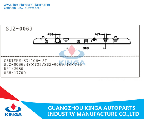 O OEM 17700-80J10 Suzuki SX4'06 no tanque plástico da extremidade do radiador/tanque do radiador parte fornecedor