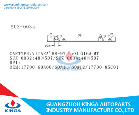 PARTE INFERIOR plástica do tanque 17700-60A00/60A11/60A12 do radiador da TA de VITARA'88-97 TA01 G16A fornecedor