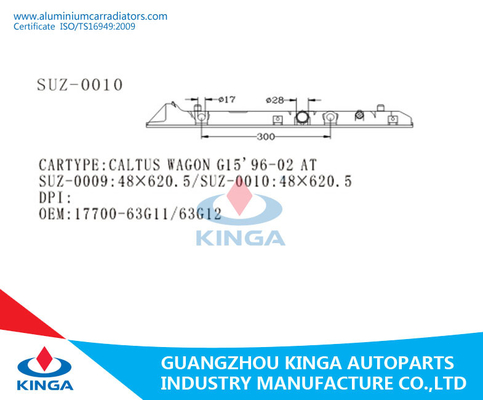 Tanque plástico inferior do radiador cabido para 2002 o radiador do VAGÃO G15 de GAKTUS em OEM 17700-63G11/63G12 fornecedor