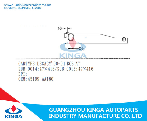 Tanque plástico do radiador para OEM 45199-AA180 do material PA66 de LEGACY'90-91 BC5 fornecedor