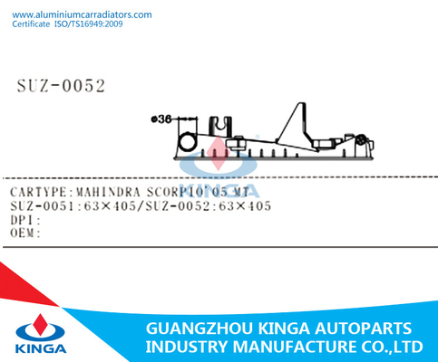 Auto tanque do lado do radiador do sistema de refrigeração do motor para a ESCORPIÃO AR-1022 de 2005 MAHINDRA fornecedor