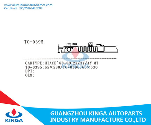 Tanque plástico do radiador das peças automotivos de Toyota Hiace ‘88-89 2Y/3Y/4Y Mt para a substituição fornecedor