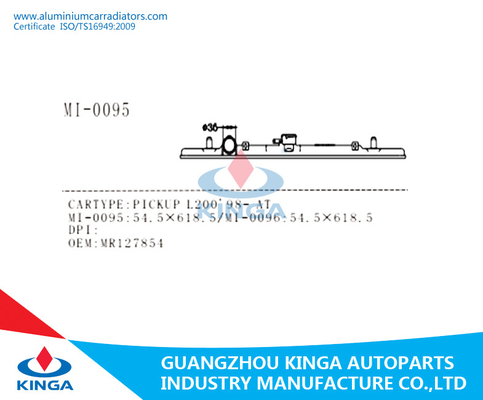 Tanque plástico da parte superior do radiador para o auto recolhimento L200 1998 de Mitsubishi da substituição do radiador EM fornecedor