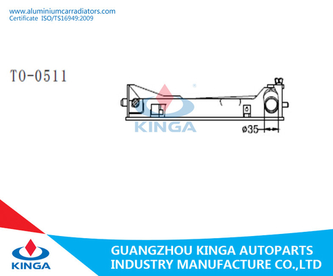 1.89* tanque plástico do radiador do motor de 15,75 polegadas para AVENSSIS 2.0I 16V Toyota 16400-0H120 fornecedor